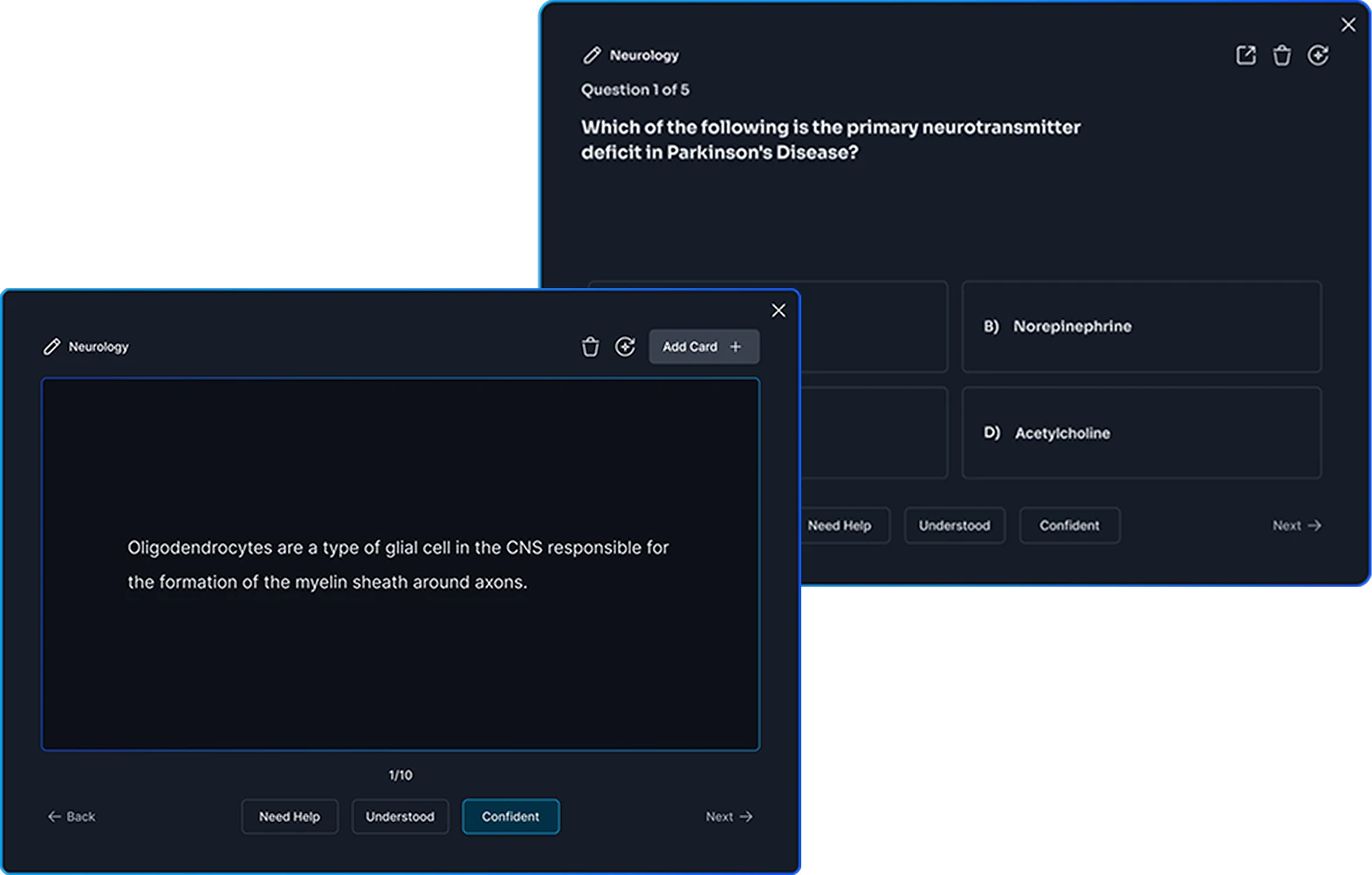 AI study assistant interface summarizing documents